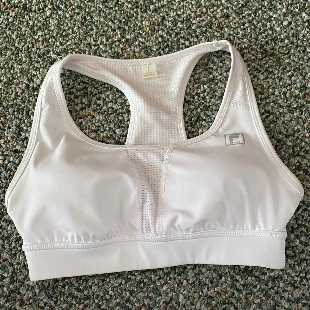 White Fila Sports Bra